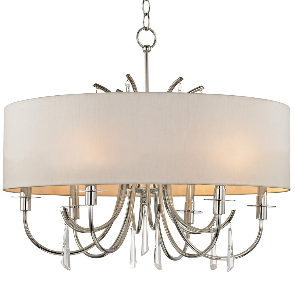 Crystorama Cody Collection 6-light Polished Nickel/Crystal Chandelier - Chandeliers For Bedrooms by Overstock.com