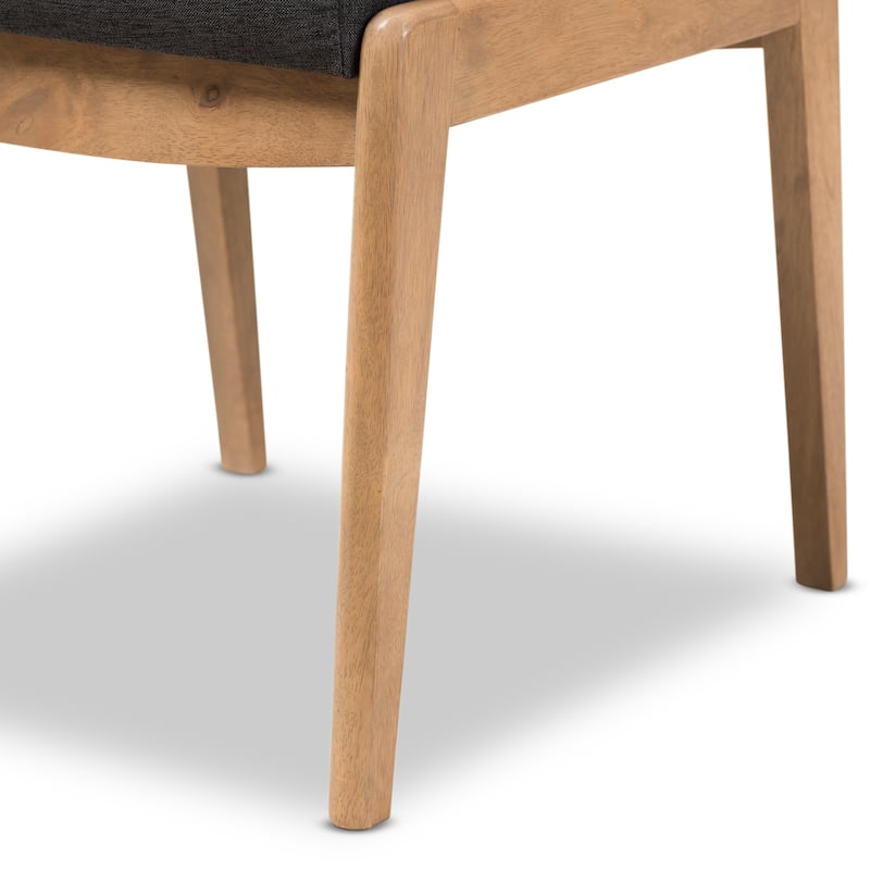 Mid-Century Grey Fabric Ottoman by Baxton Studio