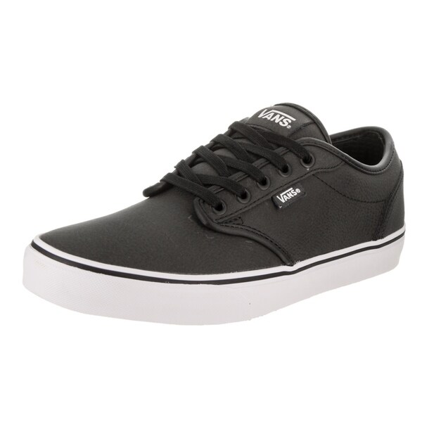 vans mens black leather shoes