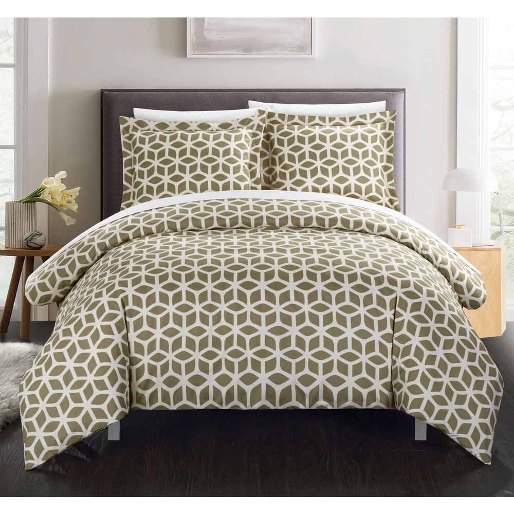 Taupe Reversible Duvet Cover