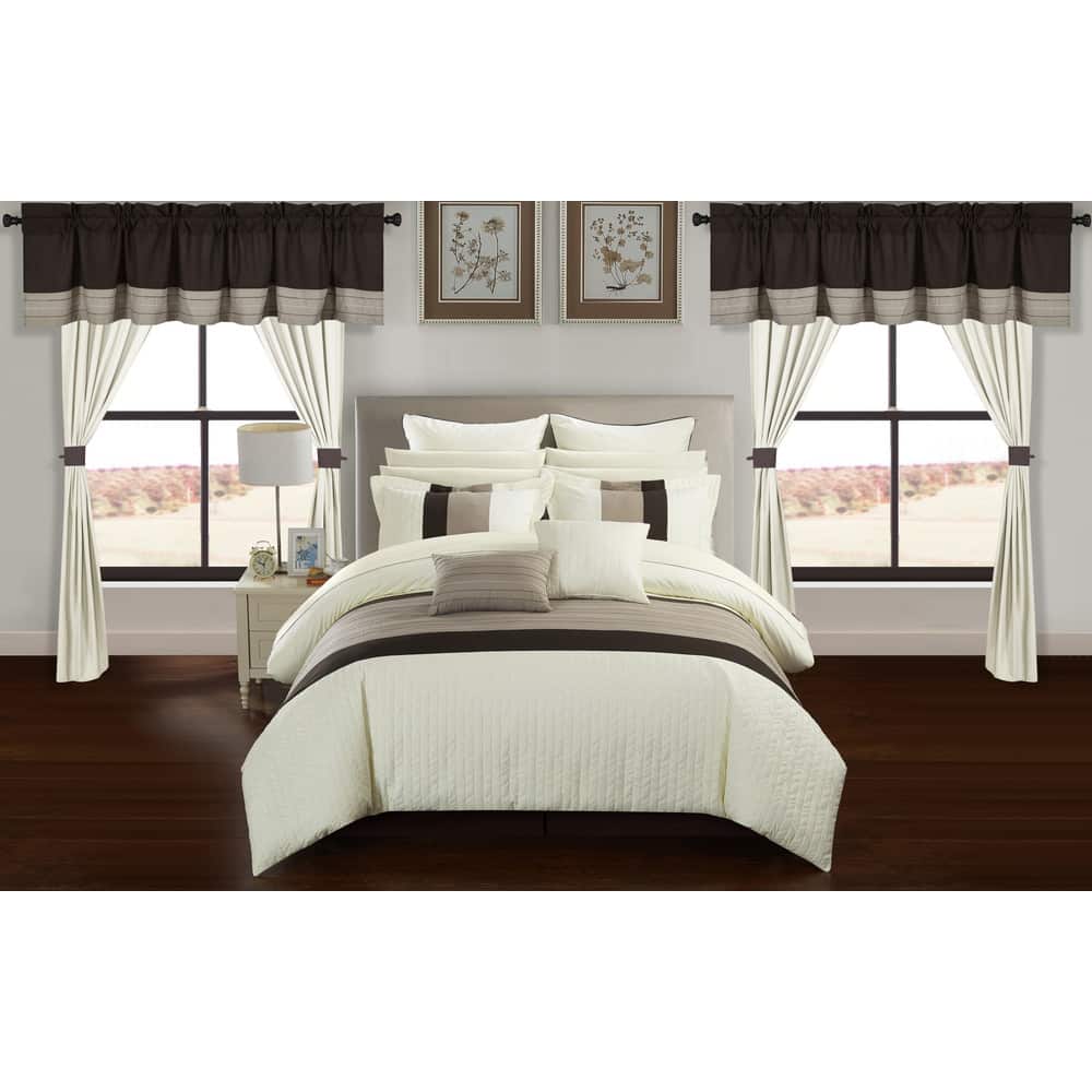 Chic Home Arisa Beige Color Block 24 Piece Room in a Bag - Overstock ...