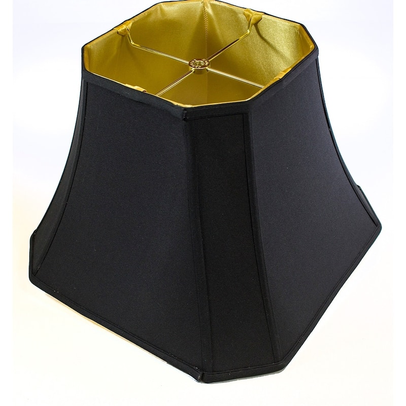 9x16x12 Square Cut Corner Shade Black Fabric/Gold Liner