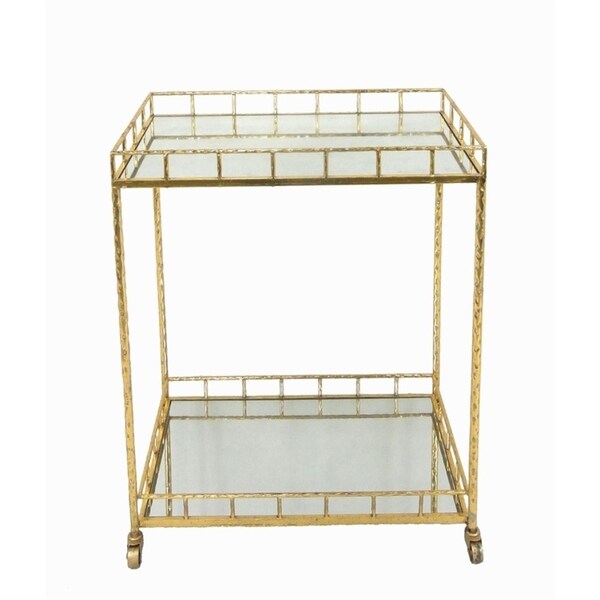Grand Metal Mirror Bar Cart Gold Free Shipping Today Grand Metal Mirror Bar Cart Gold