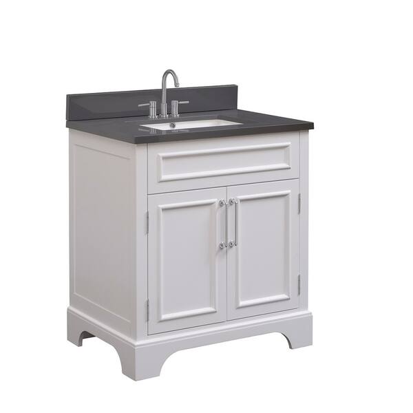 Shop Runfine 30 Inch Bathroom Vanity With Cultured Marble Top White Finish On Sale Overstock 18532274