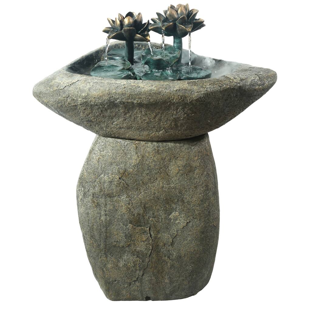 Lotus Rock LED Fountain