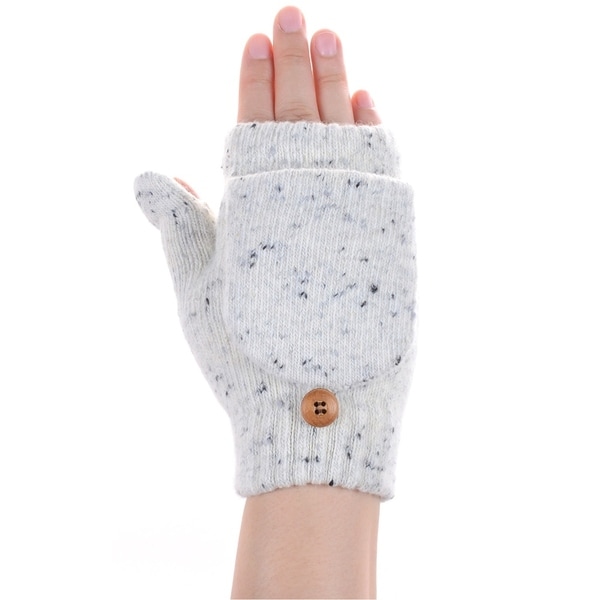 womens fingerless gloves with mitten flap