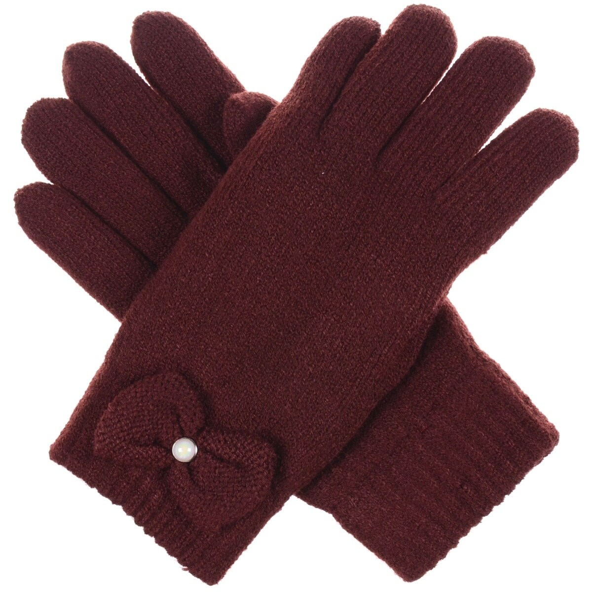 womens brown fleece gloves