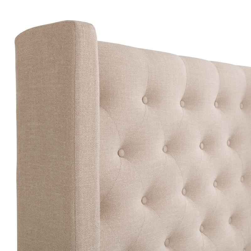 Copper Grove Buje Tufted Fabric Bed with Wings (King)