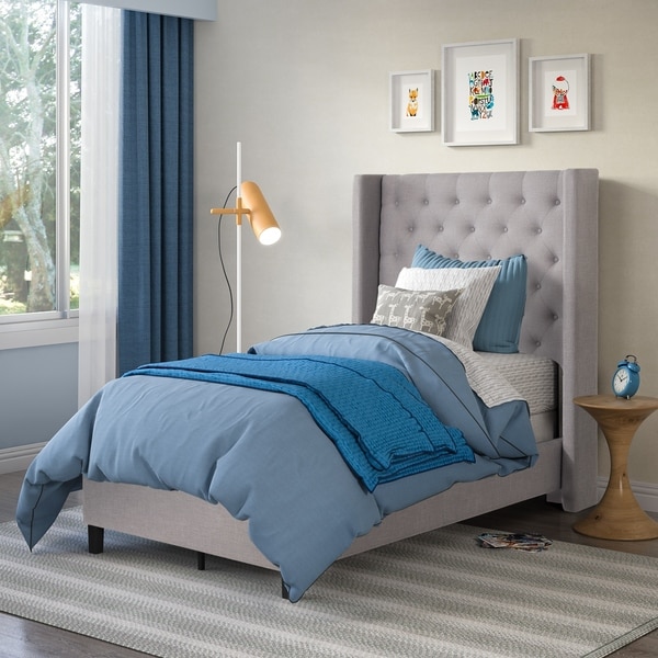 Tufted single bed sales