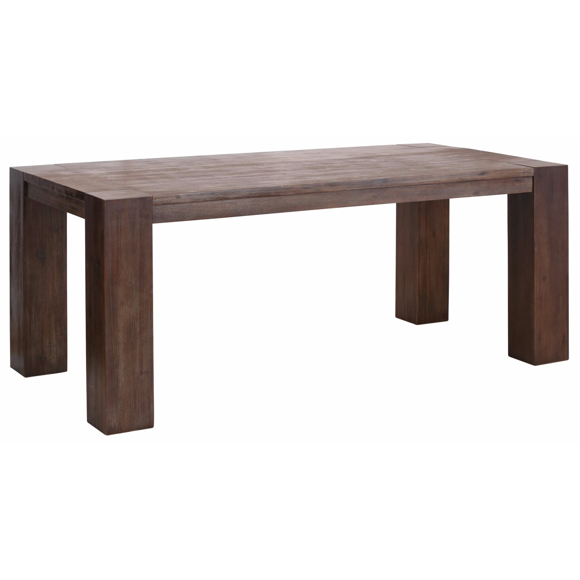 Scandinavian Living Aisha Cuccino Finish Acacia Wood Large Dining Table With Wide Legs