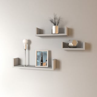 Porch & Den James Floating 'U' Shelves (Set of 3)