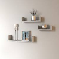 Porch & Den James Floating 'U' Shelves (Set of 3)