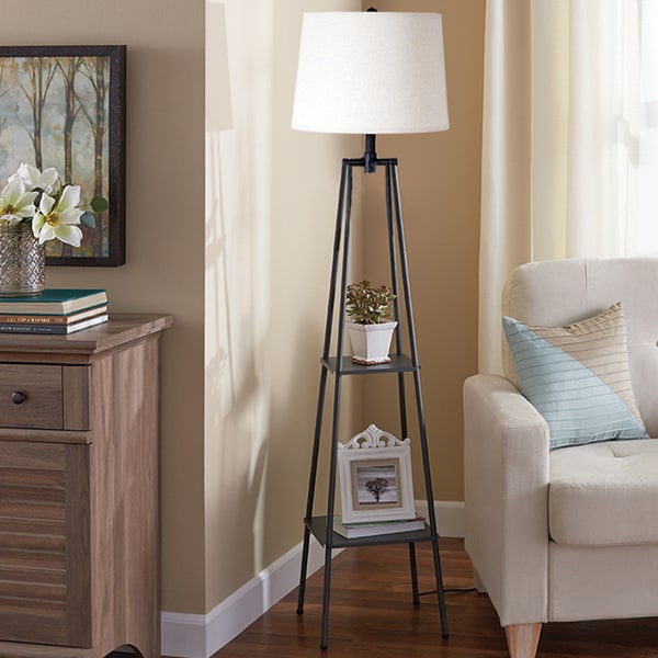 Carbon Loft Gallatin Lighting 3-way 58-inch Distressed Iron Etagere Floor Lamp