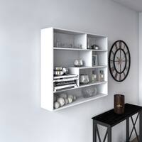 Porch & Den Lloyd Large Rectangular White Shelf Unit