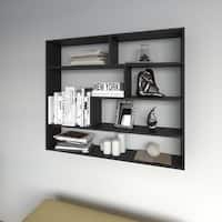 Porch & Den Llewellyn Large Rectangular Black Shelf Unit