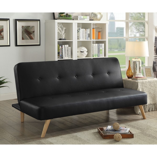 Furniture Of America Merlam Faux Leather Futon Sofa Free Furniture Of America Merlam Faux Leather Futon Sofa