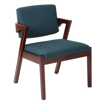 OSP Home Furnishings Elin Cherry Wood and Fabric Upholstery Midcentury Accent Chairs (Pack of 2)