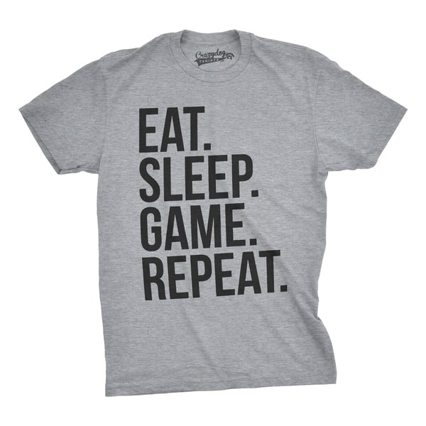 Shop Mens Eat Sleep Game Repeat Funny Shirts Nerdy Gamer Tees