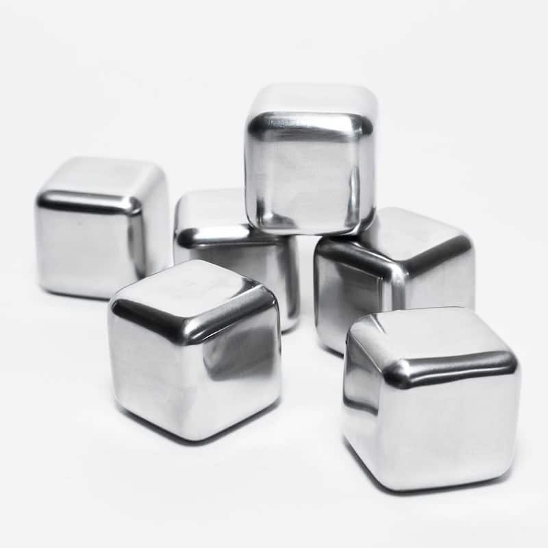 6pc Stainless Steel Whiskey & Wine Ice
