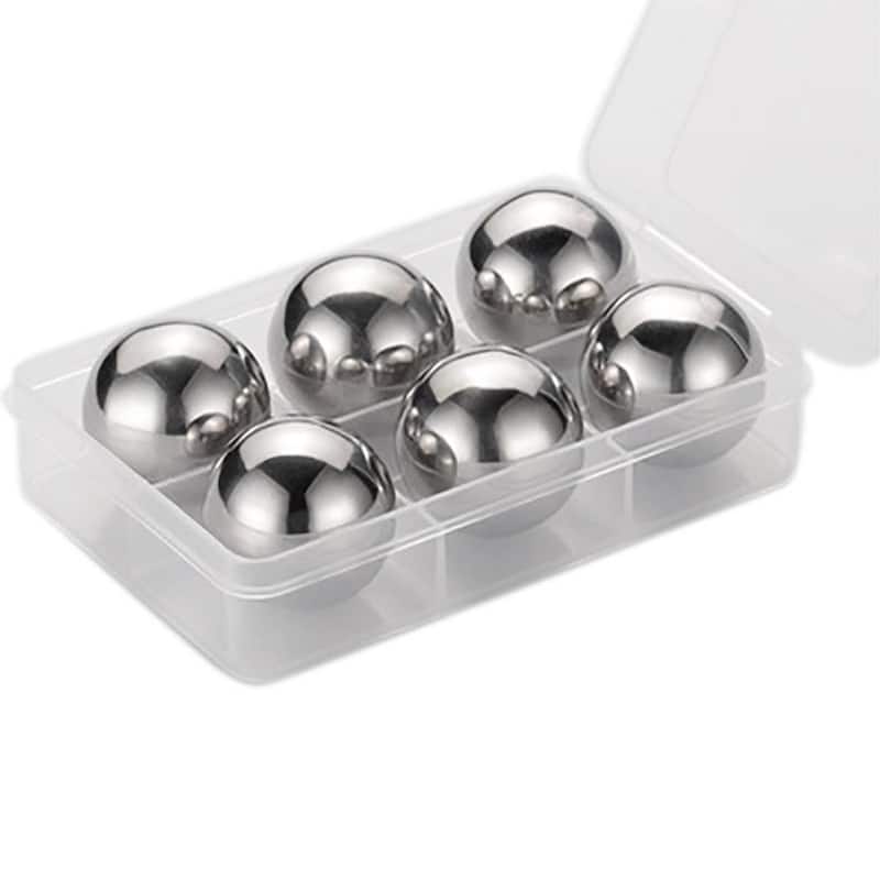 6pc Stainless Steel Whiskey & Wine Ice