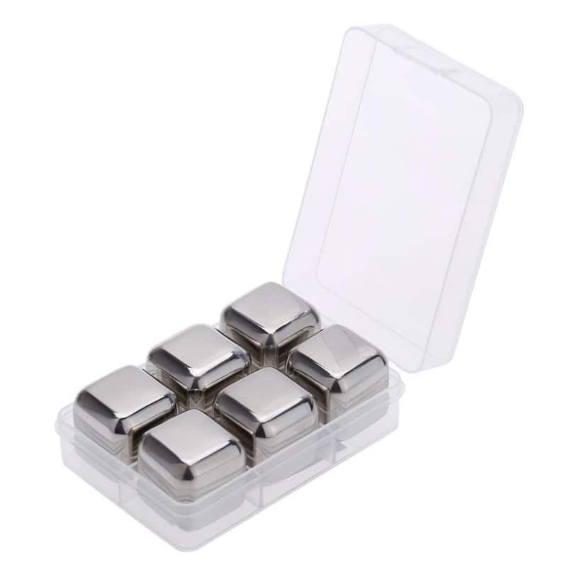 6pc Stainless Steel Whiskey & Wine Ice