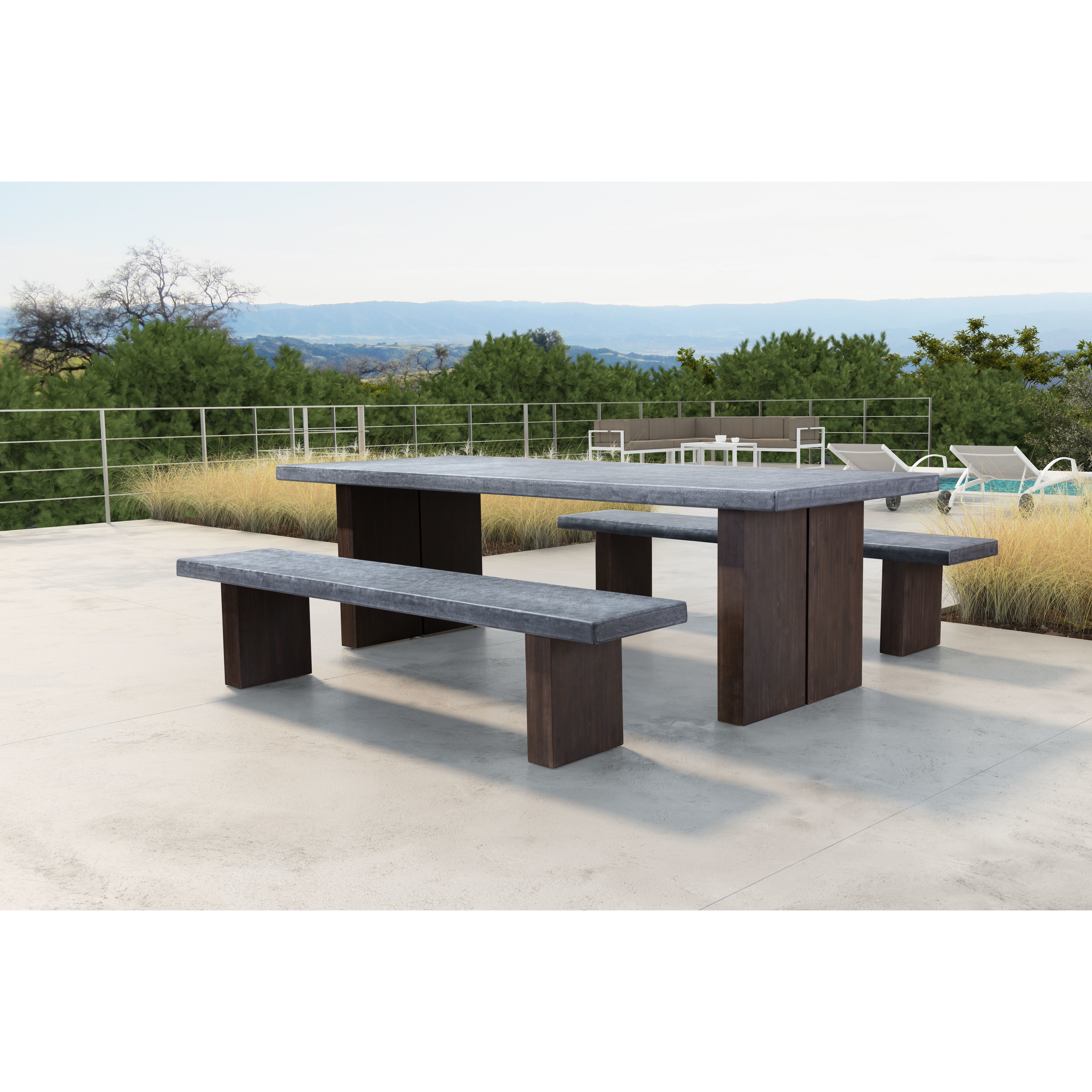 Shop Windsor Bench Cement Natural 78 7wx X 15 7dx X 17 7h