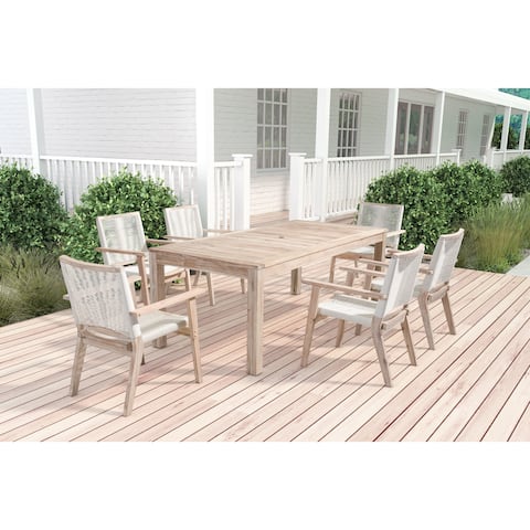 South Port Dining Chair White Wash & White (Set of 2)