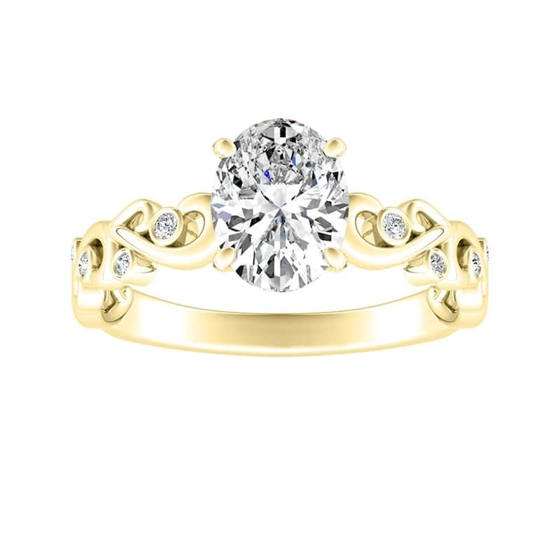 Auriya 18k Gold 1/2ctw Vintage Oval-cut Solitaire Diamond Engagement Ring