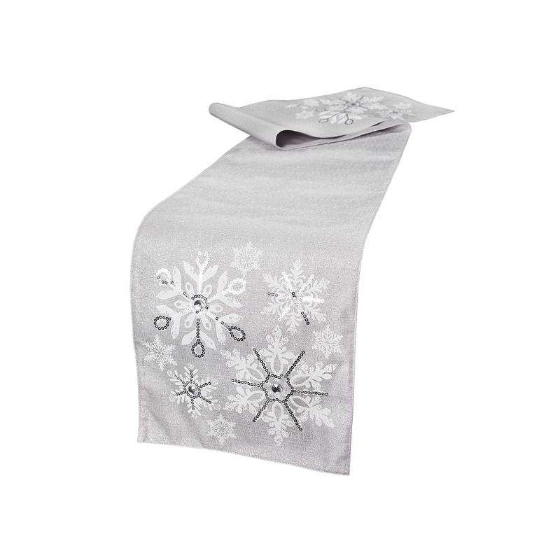 72" Luxury Christmas Table Runner Snowy White Faux Fur Tablecloths Xmas Decor US 