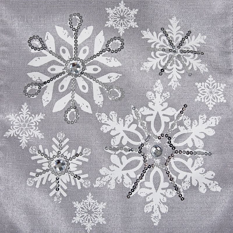Glistening Snow Christmas Table Runner, 13 by 36-Inch