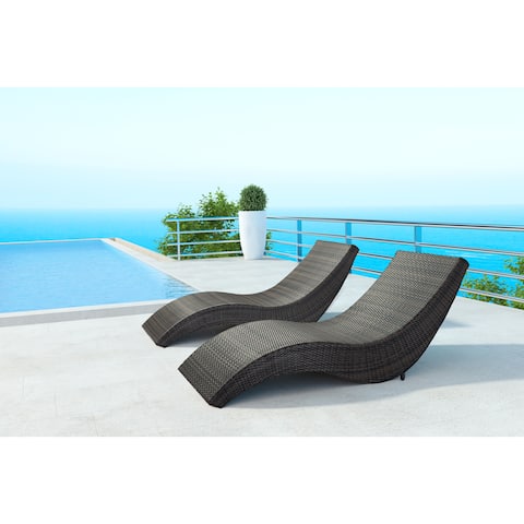Hassleholtz Beach Chaise Lounge Brown - 27.5L x 74W x 32H