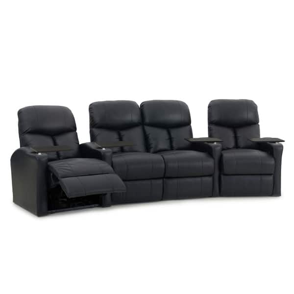 Octane Bolt XS400 Power Leather Home Theater Seating Set (Row of 4 ...