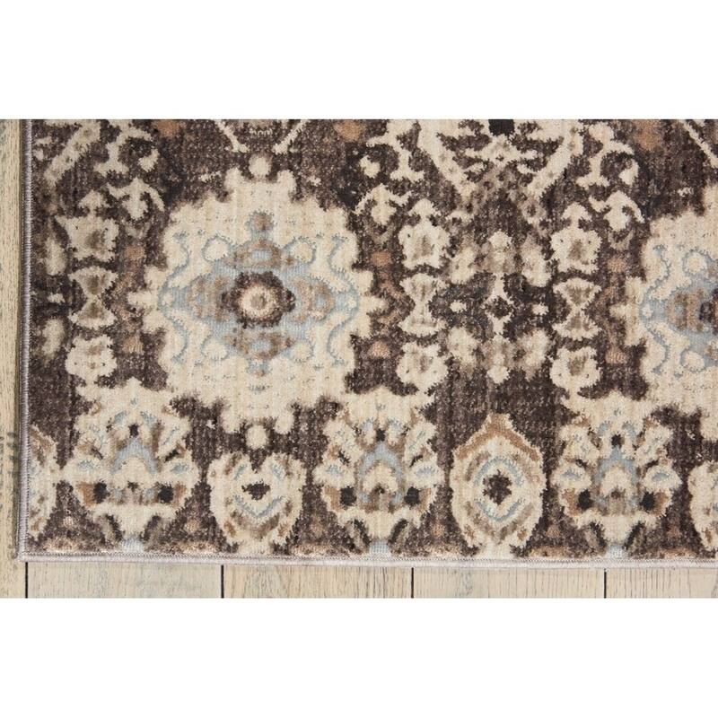 Silver Screen Floral Modern Area Rug