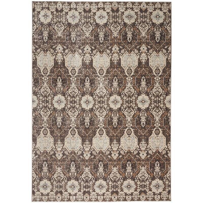 Silver Screen Floral Modern Area Rug