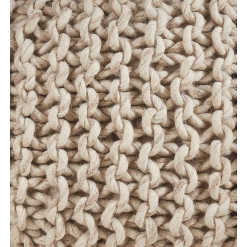 Chunky Cable Knit Design Accent Cushion Wool Throw Pillow