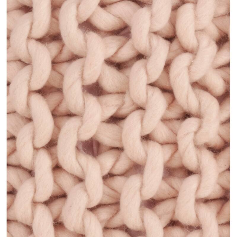 Chunky Cable Knit Design Accent Cushion Wool Throw Pillow