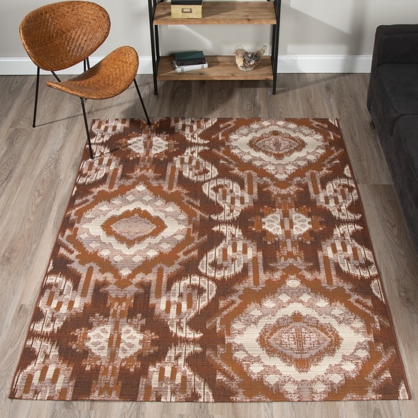 Shop ADDISON Freeport Medallion Gray/Ivory IndoorOutdoor Area Rug (2