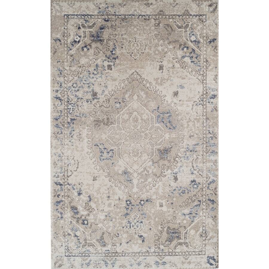 Addison Wellington Antique Medallion Beige/Brown Area Rug (5'3 x 7'7) - 5' 3" x 7' 7"