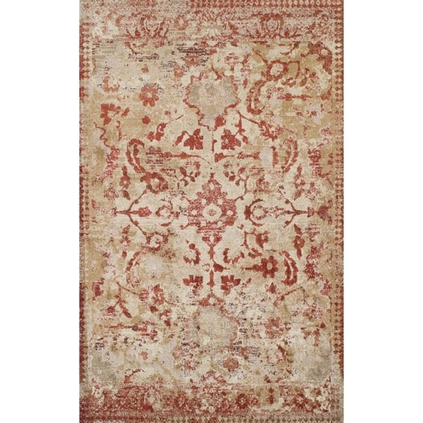 Addison Wellington Distressed Rust Ivory Traditional Area Rug 9 6 X 13 2 9 6 X 13 2 On Sale Overstock 18536863