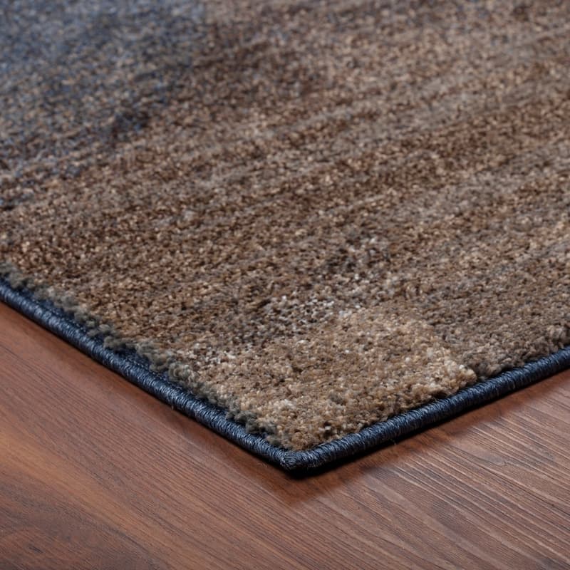 ADDISON Wellington Eroded Circles Brown/Blue Area Rug 7'10"X10'7" - 7'10" x 10'7"