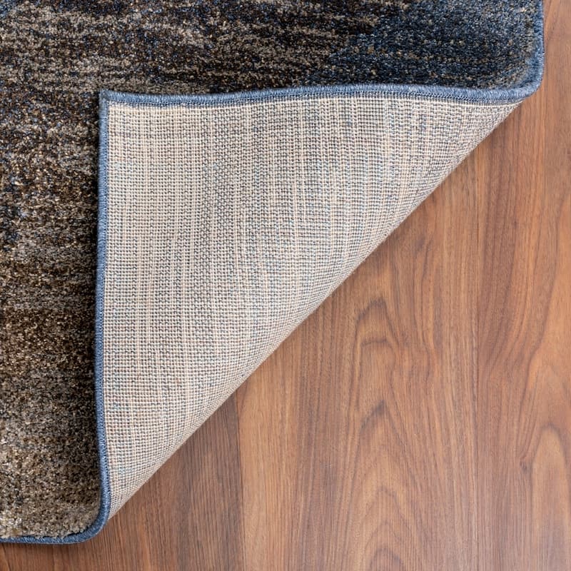 ADDISON Wellington Eroded Circles Brown/Blue Area Rug 7'10"X10'7" - 7'10" x 10'7"