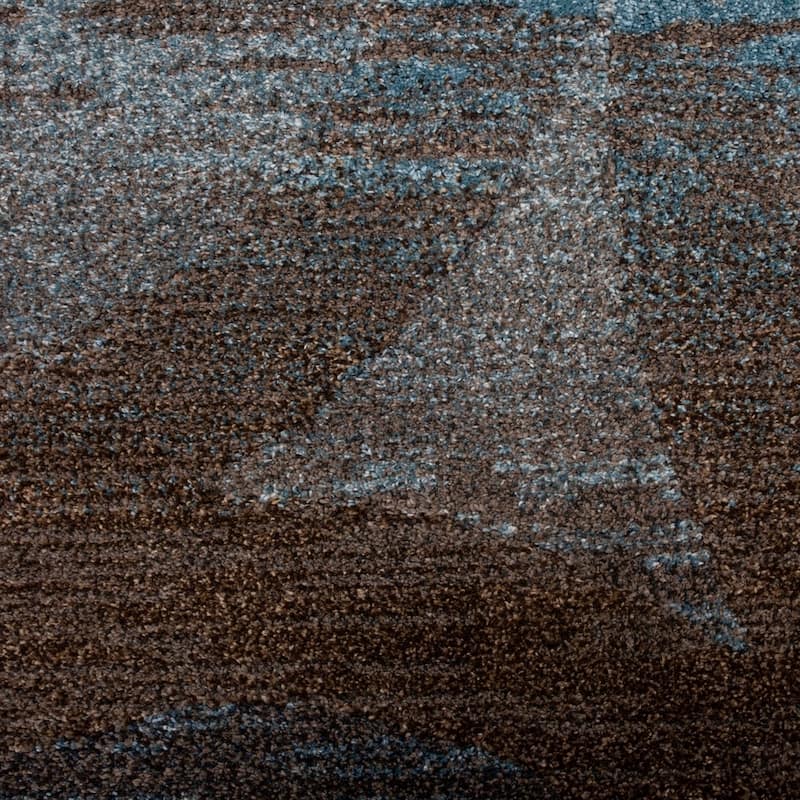 ADDISON Wellington Eroded Circles Brown/Blue Area Rug 7'10"X10'7" - 7'10" x 10'7"
