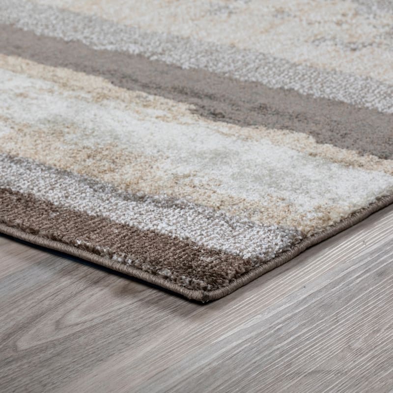 ADDISON Wellington Landscape Brown/Ivory Area Rug (3'3"X5'3") - 3'3" x 5'3"