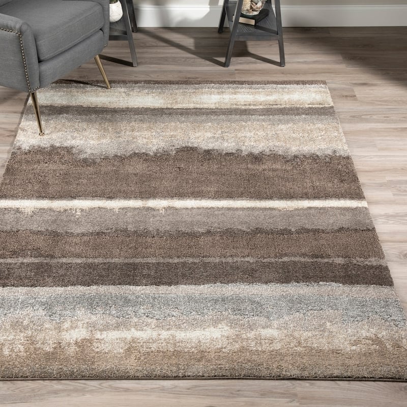 Addison Wellington Landscape Brown/Ivory Area Rug - 7'10" x 10'7"