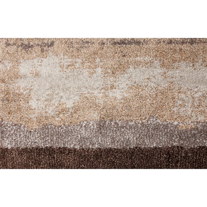 Addison Wellington Landscape Brown/Ivory Area Rug - 7'10" x 10'7"