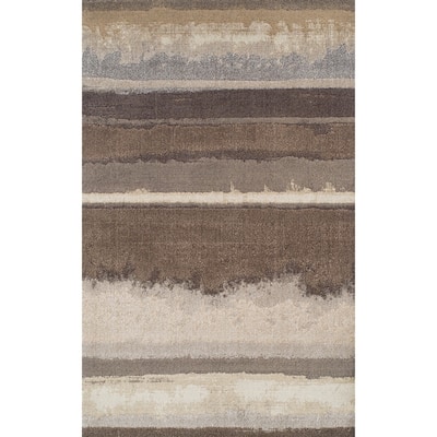 Addison Wellington Landscape Brown/Ivory Area Rug - 7'10" x 10'7"