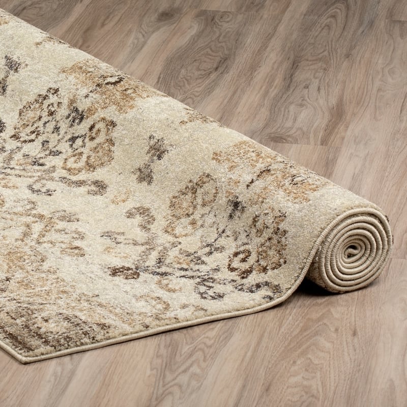 ADDISON Wellington Nottingham Brown/Ivory Area Rug (3'3"X5'3") - 3'3" x 5'3"