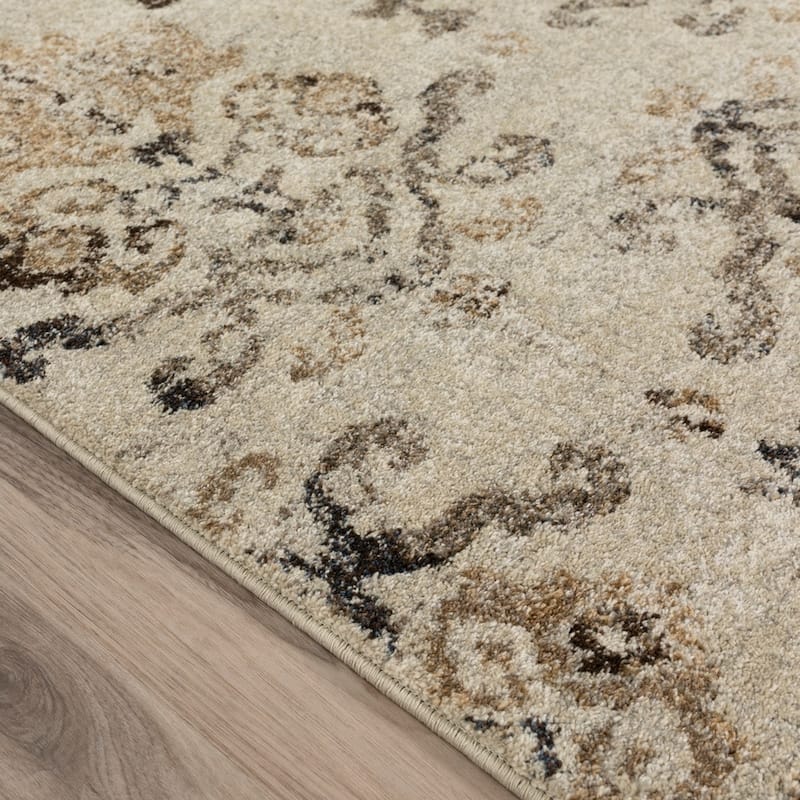 ADDISON Wellington Nottingham Brown/Ivory Area Rug (3'3"X5'3") - 3'3" x 5'3"