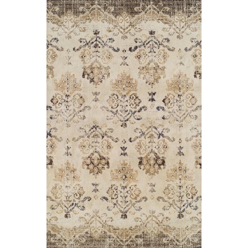 ADDISON Wellington Nottingham Brown/Ivory Area Rug (3'3"X5'3") - 3'3" x 5'3"