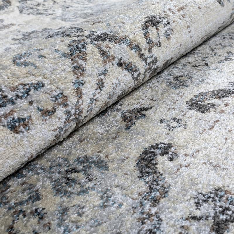 Addison Wellington Nottingham Grey/Blue Area Rug (9'6 x 13'2) - 9'6" x 13'2"
